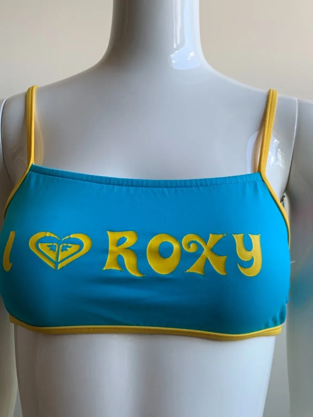Roxy Girls logo swimwear turquoise blue sporty 2pc bikini set